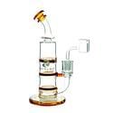 Dab Rig 8″ Turbine con Doppio Percolatore (Tsunami Glass)