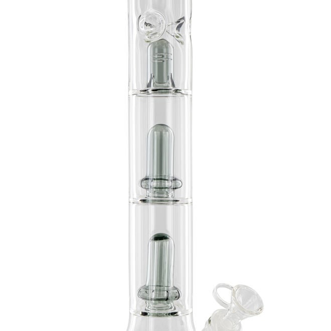 Pipa / Bong in vetro con ghiaccio Black Leaf Breitseite - 55cm (18,8mm)